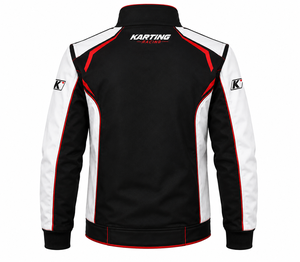 เสื้อแจ็คเก็ตนักแข่งโกคาร์ท แห้งเร็ว ระบายอากาศได้ดี ผลิตจากโพลีเอสเตอร์ ซอฟต์เชลล์ ซิปหน้า เสื้อคลุมสำหรับทีม/แบรนด์  แบบสั่งทำได้  สำหรับผู้ใหญ่  ใส่ได้ทั้งชายและหญิง  สำหรับฤดูหนาว - Product Image 2