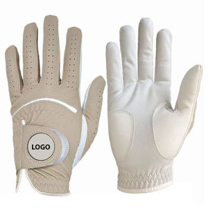 Gray Goatskin Leather Golf Glove Right Hand Non-Slip Breathable Adjustable Wrist <b>Strap</b> Men Sports Model DARIB IMPEX Pull-On - Product Image 3
