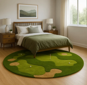 Alfombra de lana hecha a mano con mechones de musgo, de alta calidad, con diseño moderno, ecológica, para sala de estar, habitaciones infantiles, hoteles y oficinas. - Product Image 3