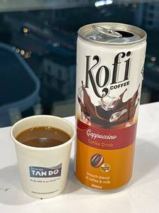 กาแฟคาปูชิโนพร้อมดื่ม 250 มล. 180 มล. กระป๋องอะลูมิเนียม ยี่ห้อโคฟี่ ตราแทนโด เบเวอเรจ - Product Image 1