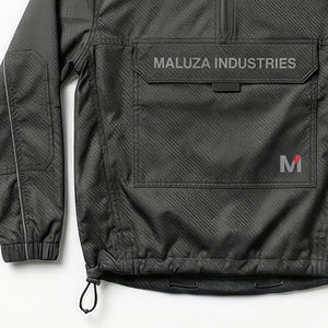 Veste coupe-vent unisexe OEM à capuche, résistante à l'eau, style streetwear, hiver, logo personnalisé sur le devant, qualité supérieure pour l'extérieur - Product Image 2