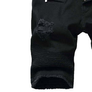 Pantalones Cortos de Mezclilla Casuales para Hombre, con Cordón, Estilo Urbano, de Secado Rápido, Transpirables, Tejidos, para la Playa, con Bordado y Bolsillos, para Verano - Product Image 2