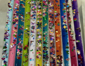 Multi Colored Sensory Fidget Toys <b>Glitter</b> Wand with Acrylic Sand & Confetti for Ages 3-14 - Product Image 4