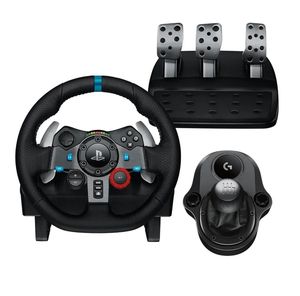 Volante Profesional para Simulador de Carreras con Pedales para PC/PS4/PS5, con Motor de Vibración, Base de Silicona para Piso, Uso en Sala de Estar - Product Image 1