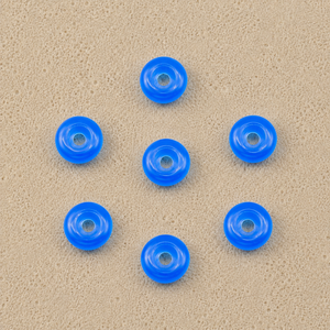 Pendentif en calcédoine bleue lisse en forme de donut de 15 mm, facetté, pour la fabrication de bijoux, la lithothérapie, la guérison énergétique, charme pour collier - Product Image 3