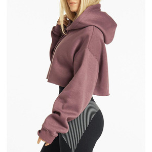 Sudaderas Cortas para Mujer, Mezcla de Felpa, Ajuste Atlético, Cómodas, Ropa Casual para Mujer, Estilo de Vida Activo - Product Image 3
