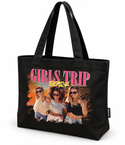 Wholesale Custom Logo Cotton <b>Canvas</b> Tote Bag Sublimation Printing Multi Pocket Outdoor Travel Shoulder <b>Handbag</b> - Product Image 1