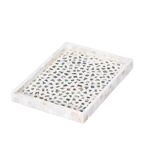 ถาดใส่น้ำหอมกลิ่นมุกและมรดกกระดูกแฮนด์เมดถาดฝังหอยมุกและกระดูกแบบหรูหราสำหรับใช้ในบ้านห้องครัวและโรงแรม - Product Image 1