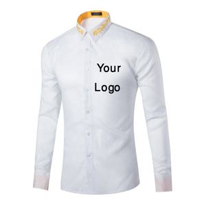 Chemise tricotée d'automne pour hommes avec imprimé camouflage multicolore et logo personnalisé au design solide directement de BD - Product Image 2