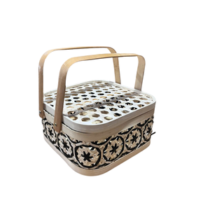 Premium <b>Gift</b> Presentation Basket Square Bamboo <b>Gift</b> <b>Box</b> Wholesale Eco Straw <b>Hamper</b> Handles Home Decorative Storage Picnic - Product Image 1