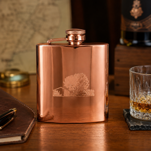 Gourde de poche en cuivre haut de gamme 6oz 8oz, gravée personnalisée, pour whisky et spiritueux, avec logo sur mesure, cadeau en gros pour hommes et événements - Product Image 2