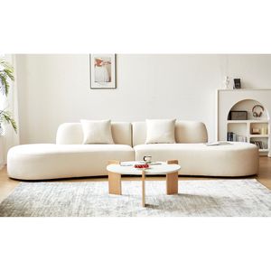 Divano Curvo di Lusso in Velluto da 335 cm con Design a Mezzaluna, 6 Posti, Schiuma ad Alta Densità, Cuscini Decorativi per Soggiorno Moderno - Product Image 6