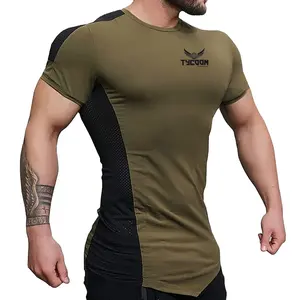 Fábrica Fabricante T-Shirt dos homens T-Shirt Ginásio Formação/ginásio personalizado camiseta ginásio homens camisa de fitness t