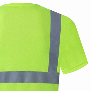 เสื้อทำงานนิรภัยแบบสะท้อนแสง Hi-vis ความปลอดภัยสูง คอโอ 100% โพลีเอสเตอร์ กว้าง 5 ซม. E-shine Hi Vis Safety Reflective - Product Image 6