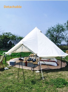Tente cloche en toile ignifuge et imperméable pour glamping en extérieur, nouveau design, 3M, 4M, 5M, 6M, 7M, avec deux portes, en vente - Product Image 4