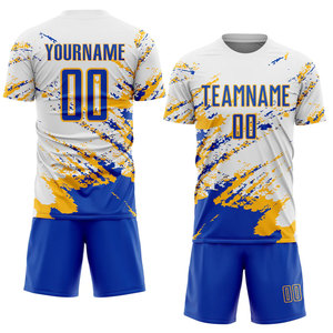 ชุดเสื้อฟุตบอลผู้ชายแบบขายส่งสั่งทำพิเศษ + กางเกงขาสั้น ชุดเซ็ต 100% โพลีเอสเตอร์ แห้งเร็ว ระบายอากาศได้ดี พิมพ์ลายตามสั่ง - Product Image 5