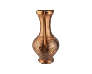 Pichet traditionnel en cuivre martelé fait main avec col allongé, idéal pour un usage quotidien et pour l'hôtellerie, provenant d'Inde. - Product Image 4
