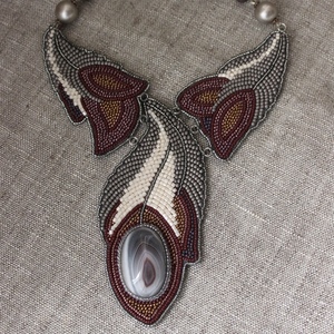 Parures de colliers classiques multicolores en perles de verre CRYSTAL CRAFT et collier africain en bois - Product Image 3