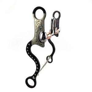 บิตม้าโบราณแบบแก้ไขรูปปากม้า พร้อมลูกกลิ้งทองแดงบนเหล็กเส้น บิตฝึกม้าแบบดั้งเดิม อุปกรณ์ขี่ม้าสไตล์วินเทจ - Product Image 4