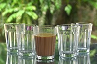 Gobelet en verre à paroi simple cannelé moderne |   Gobelets réutilisables transparents durables de 120 ml, compatibles lave-vaisselle, pour boissons chaudes/froides, commandes en gros pour adultes