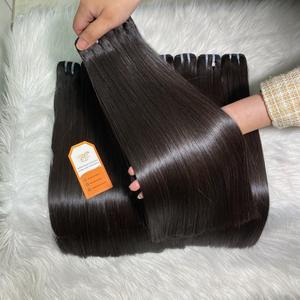Extensiones de Cabello Virgen Remy Súper Doblemente Tramado, Cabello Vietnamita Crudo, Liso Natural, 100g, Venta al por Mayor, Envío Inmediato - Product Image 4