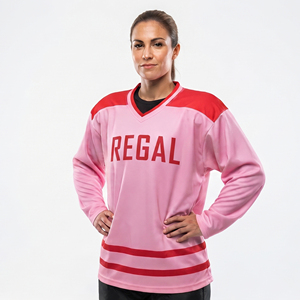 Women's Ice Hockey Jersey Sublimation Print Women's V-Neck Full Sleeve Ice Jerseys Women's Mesh Ice Hockey Jersey - Product Image 6