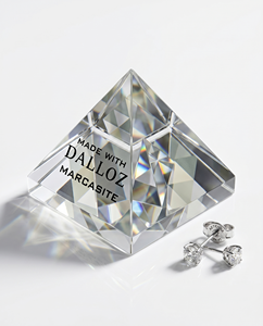 Premium Clear <b>Acrylic</b> Triangle Display Case, Solid Lucite Pyramid Stand with Custom Silk Screen Logo, Modern Retail Jewelry - Product Image 3