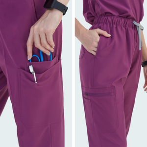 Conjunto de Uniforme Médico para Mujer, Pantalones Deportivos, Uniforme de Enfermería Elástico, Cuello en V, Secado Rápido, Transpirable, para el Sector Sanitario - Product Image 3