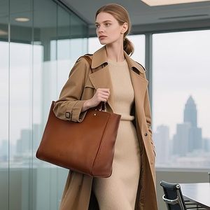 Women Handle Shoulder <b>Handbag</b> <b>Medium</b> Synthetic Leather for Daily Shopping - Product Image 6