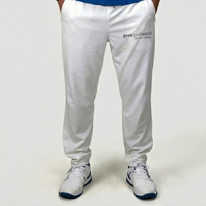 Pantalon de survêtement léger pour homme en polyester/coton avec logo personnalisé, taille élastique, poches latérales sur la jambe gauche, respirant - Product Image 3