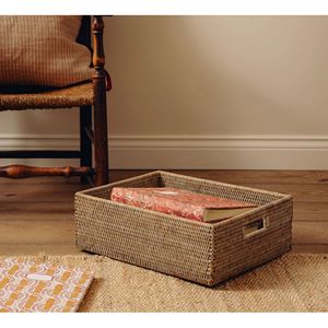 Cesta Rectangular de Mimbre Natural Tejida para Organizar Artículos del Hogar, Tiendas Minoristas y Empaque de Regalos - Product Image 3
