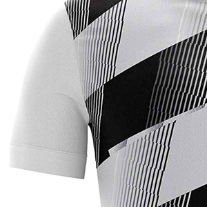Maillot de football pour hommes de haute qualité, logo personnalisé, tissu polyester respirant, maillot de football par sublimation avec nom et numéro d'équipe - Product Image 4
