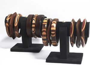 Juego de Pulseras de Madera Artificial Hechas a Mano, Duraderas, con Diseños Artísticos Multiformes en Color Madera Natural, Acabado Artesanal - Product Image 5