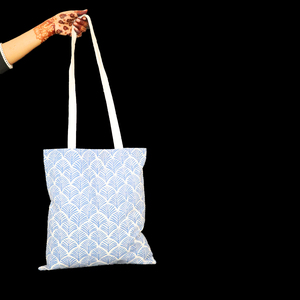 คอลเลคชั่นล่าสุด ดีไซน์ใหม่ กระเป๋าช้อปปิ้งผ้าฝ้ายรีไซเคิล 100% พิมพ์ลาย สำหรับผู้ซื้อจำนวนมาก ผู้ส่งออกกระเป๋าผ้าฝ้ายในอินเดีย - Product Image 3