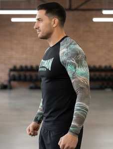 ออกแบบโลโก้ของคุณเองได้ตามต้องการ  ชุดรัดรูปแขนยาวพิมพ์ลายด้วยความร้อน  สินค้ามาใหม่ ชุด MMA สำหรับผู้ใหญ่ ผ้าสแปนเด็กซ์/ไนลอน แห้งเร็ว คุณภาพสูง - Product Image 4