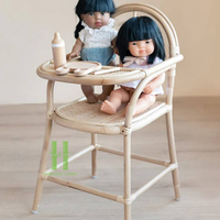 Chaise de salle à manger en rotin pour maison de poupée, faite à la main, en osier, mini-meuble pour poupée, jouet d'imitation pour enfants, OEM ODM Vietnam