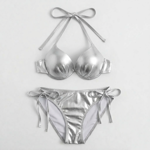Traje de Baño Bikini Brasileño de Lujo para Mujer, Diseño 2026, Conjunto de 2 Piezas, Logotipo Estampado en la Parte Delantera, Sujetador con Aros, Spandex/Poliéster - Product Image 2