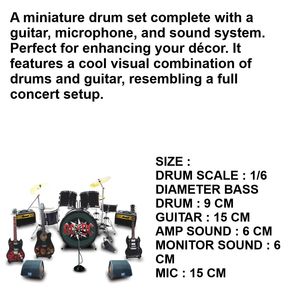 ชุดดนตรีจิ๋ว รุ่น AC DC สำหรับตกแต่ง - Product Image 6