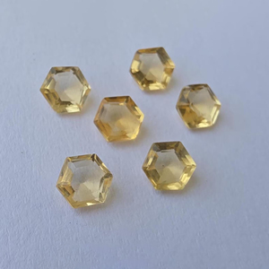 Citrino Natural, Corte Facetado, Forma Hexagonal, Calidad AAA+, Piedra Preciosa Suelta Calibrada para Joyería - Product Image 1