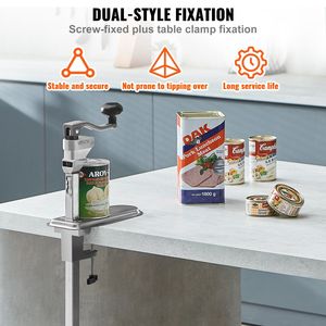 Apriscatole da tavolo manuale per impieghi gravosi commerciali 15.75 viti fisse regolabili in altezza morsetto da tavolo per negozio di alimentari da ristorante - Product Image 4