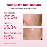 Crème Visage YADAH Collagen Hydra Core – Collagène Basse Molécule, Acide Hyaluronique, Squalane – Hydratante, Raffermissante, Affinant les Pores – Jour