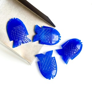 Natural <b>Blue</b> Jade Fish Shape 30mm 20mm Loose Hand Carved Gemstone Pendant Healing <b>Crystal</b> Charm Wholesale Price Bulk For Jewelry - Product Image 6