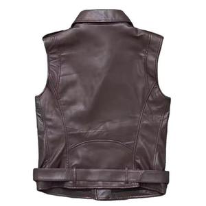 Gilet de motard respirant en cuir PU pour homme, couleur unie, col montant, fermeture éclair, vêtement d'extérieur d'automne, longueur standard, style urbain - Product Image 2