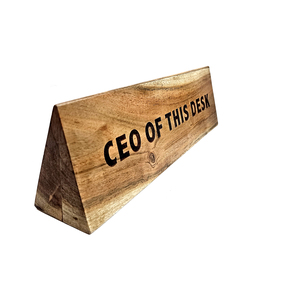 Customized Solid Wood Desk <b>Name</b> <b>Plate</b> with Executive Office Identification and Premium Craftsmanship - Product Image 4