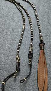 BLUHORSE High Quality Genuine Leather Western Riding Reins Black Accents Braided Design Hook Loop Closure Regular Fit <b>Equestrian</b> - Product Image 5