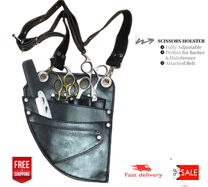 Estuche de Cuero de Alta Calidad para Instrumentos de Belleza, Bolsa con Clip para Cinturón, Estuche de Exhibición para Tijeras, Funda de Cuero para Tijeras de Peluquería - Product Image 3