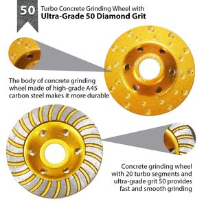 Discos de Desbaste de Hormigón PCD de Tamaño Personalizado para Amoladora Angular, Material de Diamante, Grano 220/120/100, Dureza 150-600 para - Product Image 4