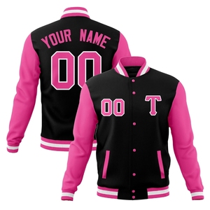 Veste de basket-ball en laine 100% OEM avec broderie, manches en cuir, veste de varsity personnalisée en cuir pour hommes - Product Image 6