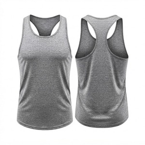 160GSM Breathable Performance Racerback Tank Top Custom Logo Moisture Wicking Gym <b>Singlet</b> Wholesale - Product Image 1