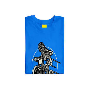 เสื้อยืดคอกลมสีพื้นพิมพ์ลายมอเตอร์ไซค์สำหรับผู้ชาย บริการ OEM ODM เสื้อยืดผู้ชายแบบกำหนดเอง - Product Image 3